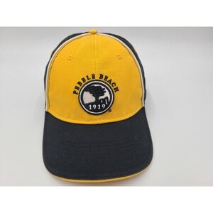 Pebble Beach Golf Links 1919 Adjustable Hat Cap Course Men Women Yellow Black